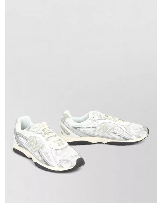 New Balance White Mesh Lace Up Sneakers Low Top 204L