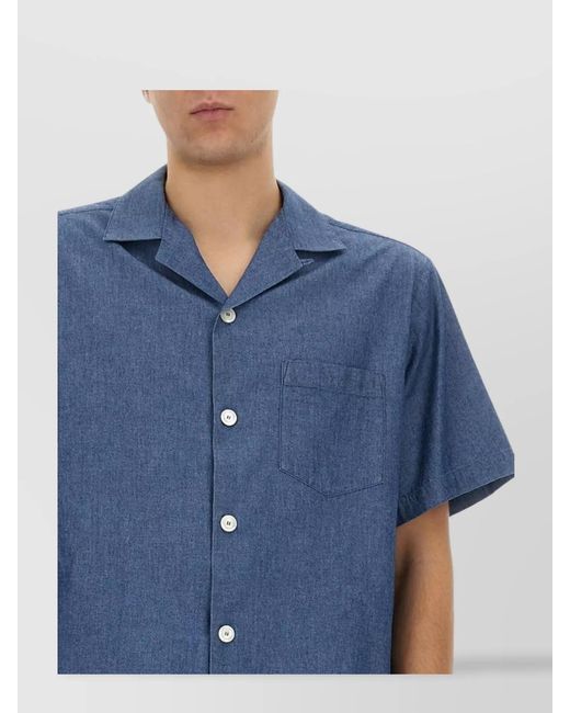 Aspesi Blue Cotton Shirt for men