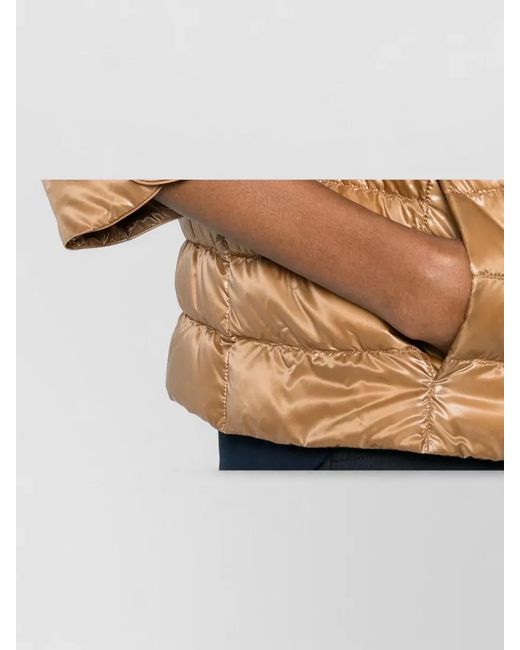 Herno Natural Down Coat Quilted Design Cuffs
