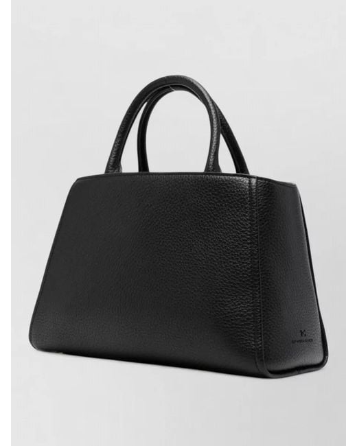 Elisabetta Franchi Black Faux Leather Tote Bag