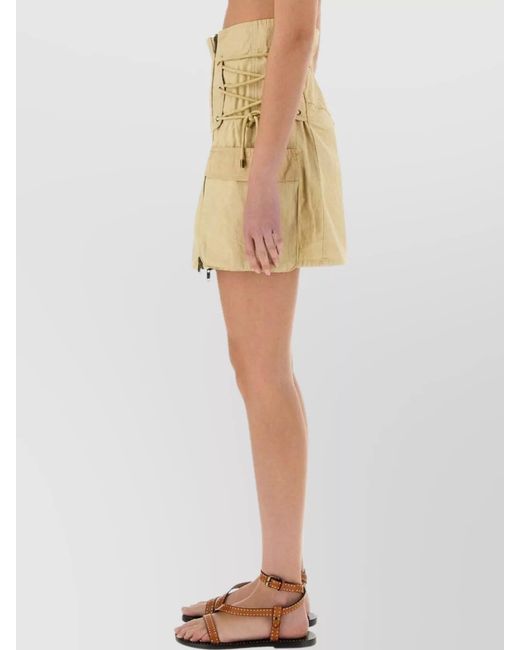 Isabel Marant Yellow Cotton High-Rise Mini Skirt