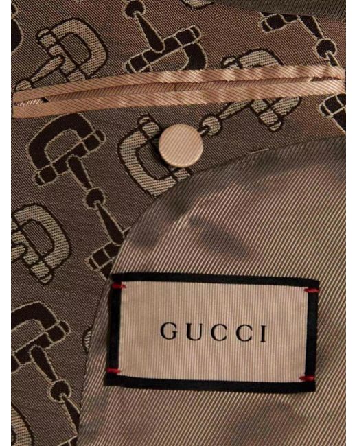 Gucci Brown Patterned Blazer for men
