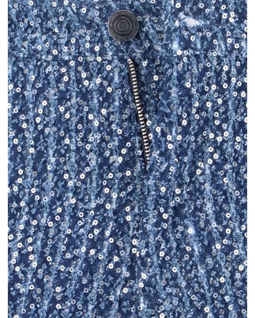 Charles Jeffrey Blue Cotton Straight-Leg Trousers for men