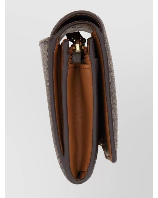 Michael Kors Brown Logo Detail Bill Compartment Wallet