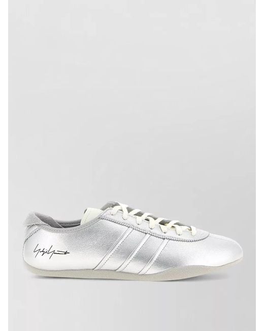 Y-3 White Tokyo Lace Up Low Top Sneakers Metallic for men