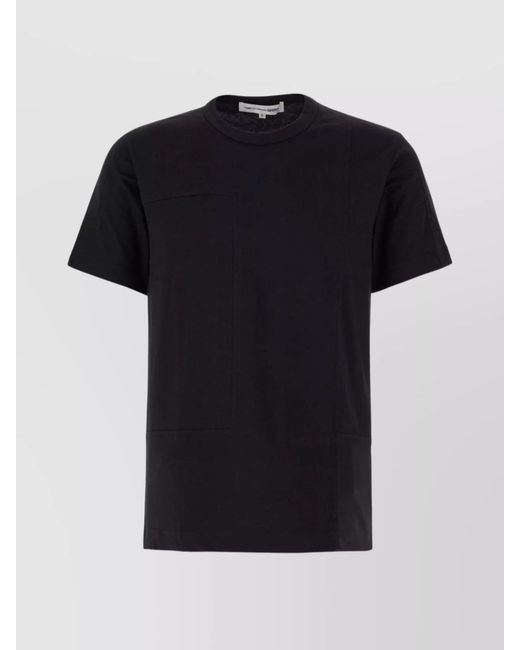 Comme des Garçons Black Crew-Neck Plain Cotton T-Shirt for men