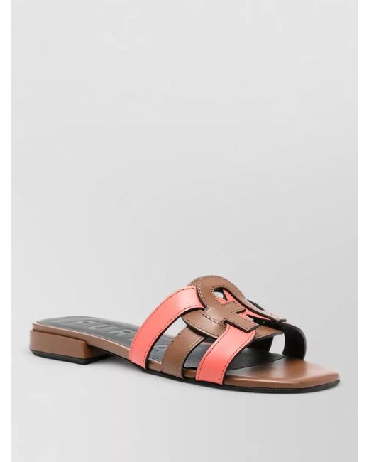 Furla Multicolor Summer Flat Sandals Open Toe Design