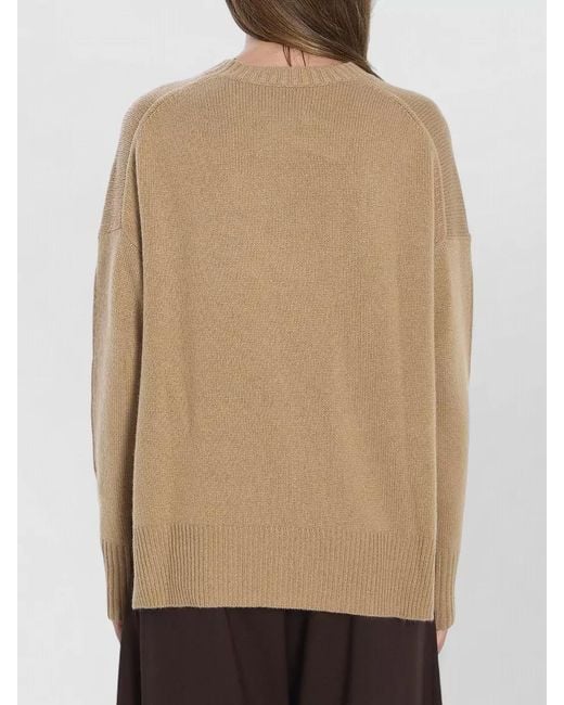 Allude Multicolor Cashmere Sweater Dropped Shoulders Longline Silhouette
