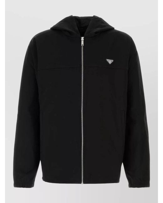 Prada Black Reversible Hooded Jacket for men