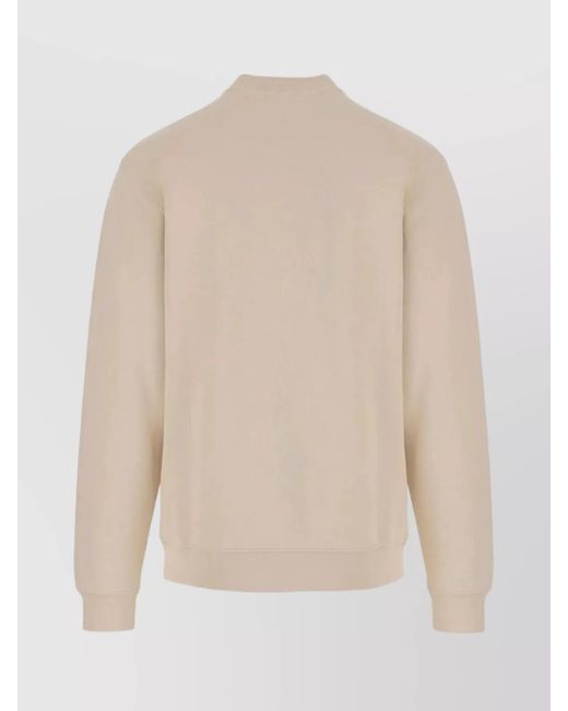 Jacquemus Natural Cotton Ribbed Crewneck Sweatshirt for men