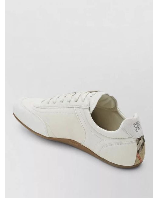 Burberry Natural Sneakers Contrast Heel Detail Low Top for men