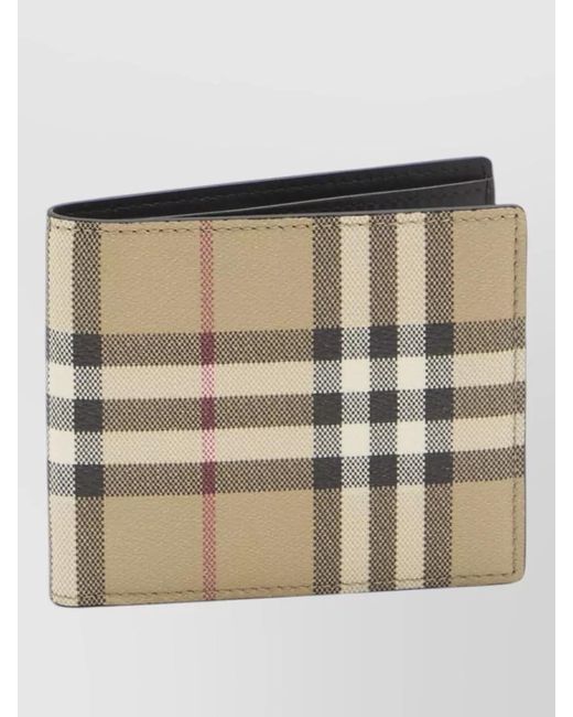 Burberry Natural Coated Check Wallet for men