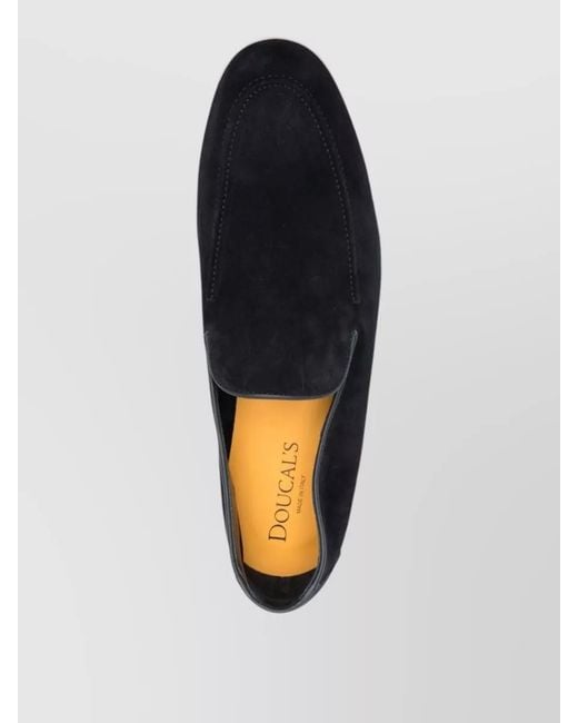 Doucal's Blue Suede Loafers for men