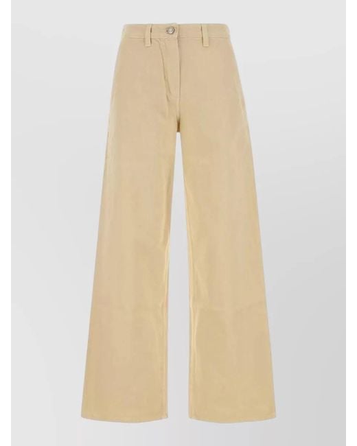 Magda Butrym Natural Denim Jeans Wide Leg Belt Loop Style