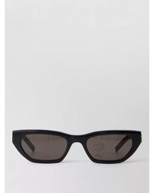 Saint Laurent Gray Sunglasses Dark Lenses Rectangular Frame Thick Temples