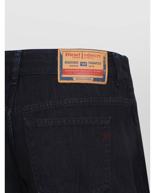 DIESEL Blue Pleated Denim Mini Shorts
