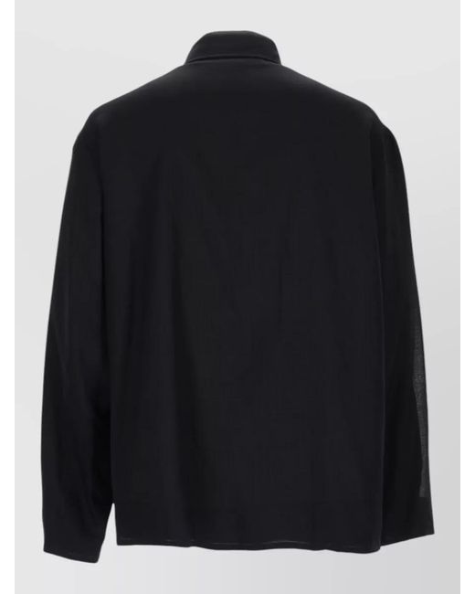 Our Legacy Black Merino Wool Single-Breasted Coat for men