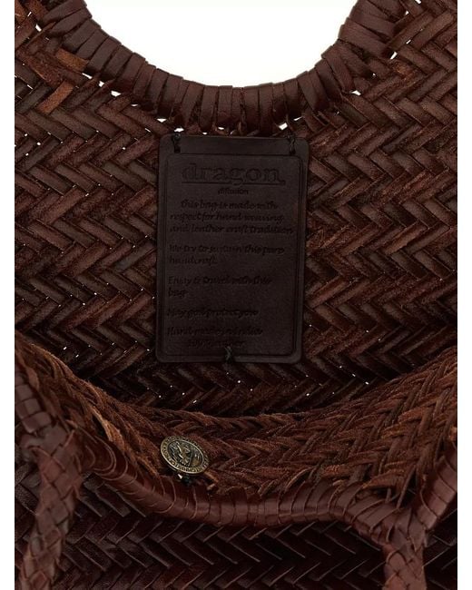Dragon Diffusion Brown Nantucket Big Leather Beach Bag