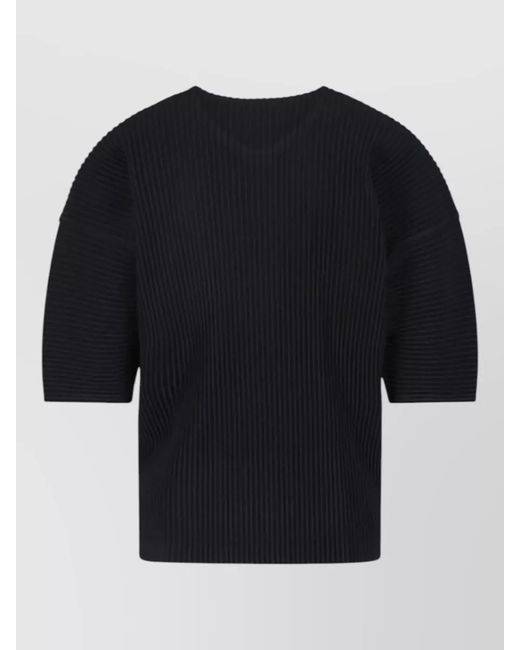 Homme Plissé Issey Miyake Black Short-Sleeve Shirt for men