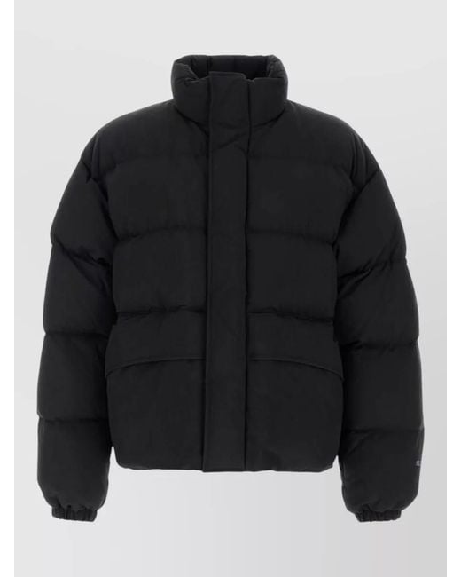 Jil Sander Black Nylon Blend Cropped Down Jacket for men