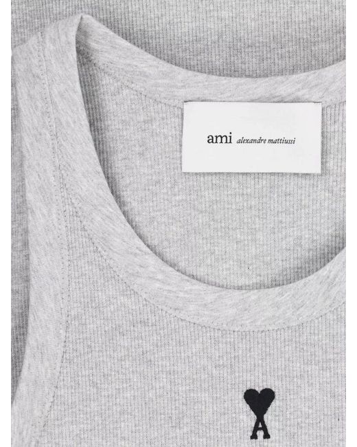 AMI White Cotton Long-Sleeve Corset Top