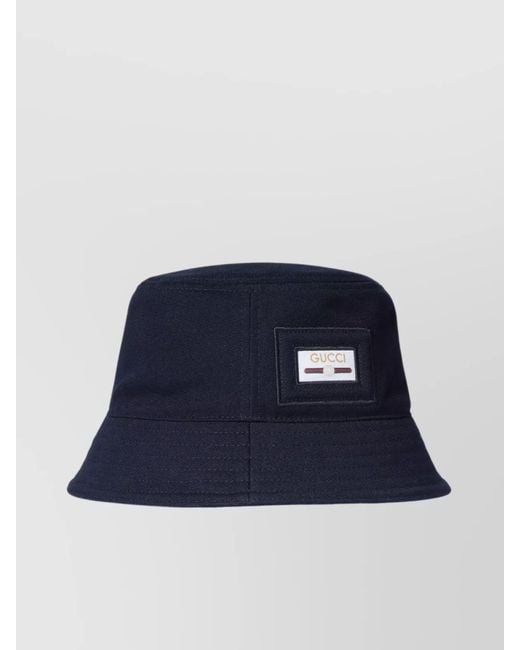 Gucci Blue Cotton Bucket Hat for men