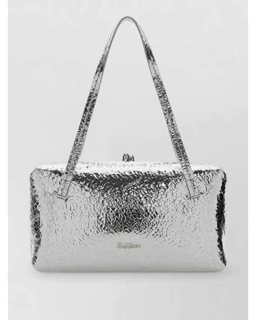 Jil Sander Gray Goji Nappa Leather Shoulder Bag