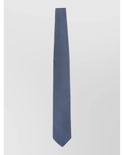 Lanvin Blue Circle Dot Silk Tie Slim Design for men