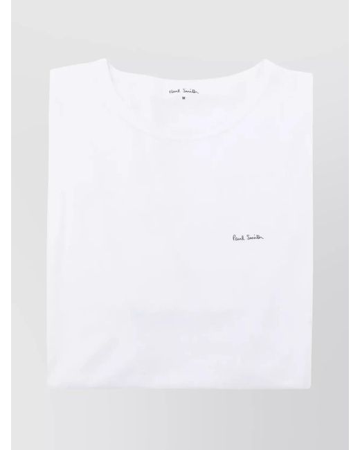Paul Smith Black Organic Cotton Logo Print Crew Neck T-Shirt 3-Pack for men
