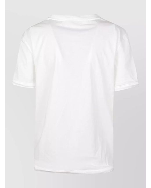 Prada White Crew Neck Jersey Top Short Sleeves