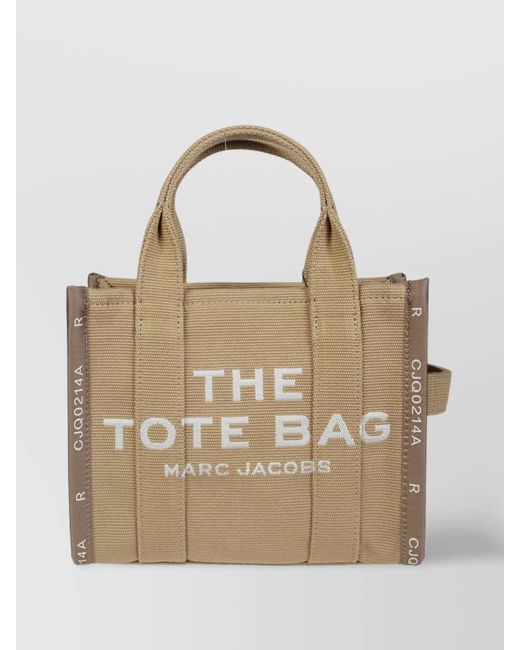 Marc Jacobs Natural Jacquard Pattern Fabric Tote With Detachable Strap