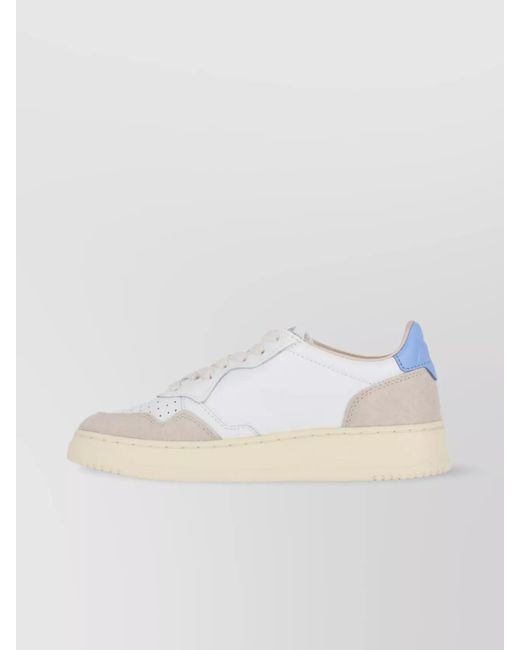 Autry White Leather Low-Top Sneakers