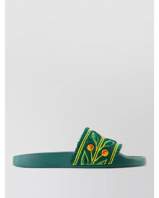 Casablanca Green Synthetic Leather Slides