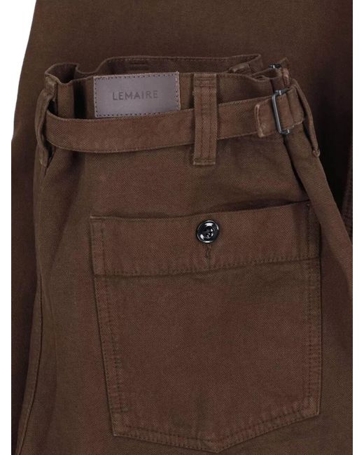 Lemaire Brown Straight-Leg Trousers for men