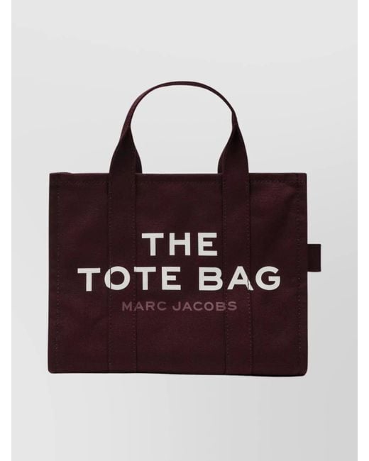 Marc Jacobs Brown Medium Canvas Tote Bag With Top Handles