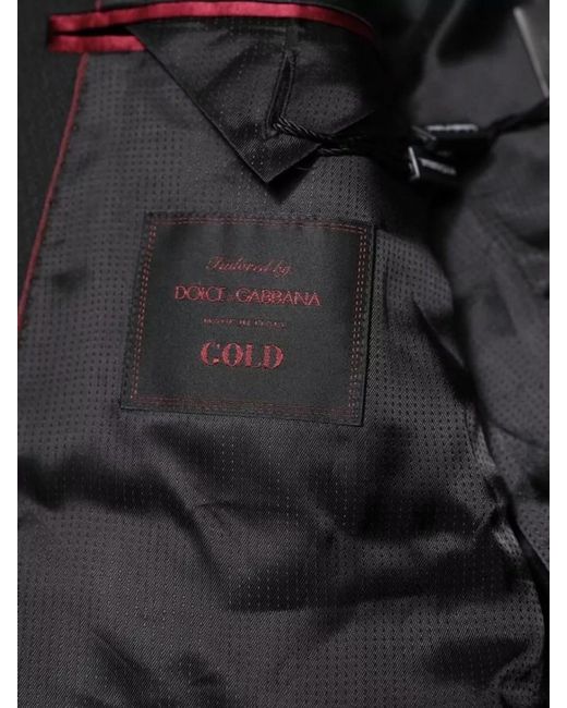 Dolce & Gabbana Black Wool Single-Breasted Suit Jacket for men
