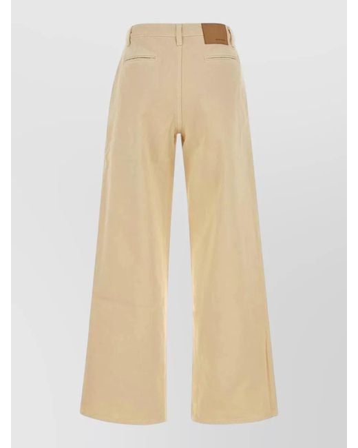 Magda Butrym Natural Denim Jeans Wide Leg Belt Loop Style