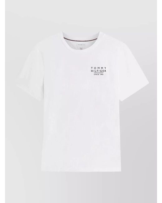 Tommy Hilfiger White Americana Back Graphic Crew Neck T-Shirt for men