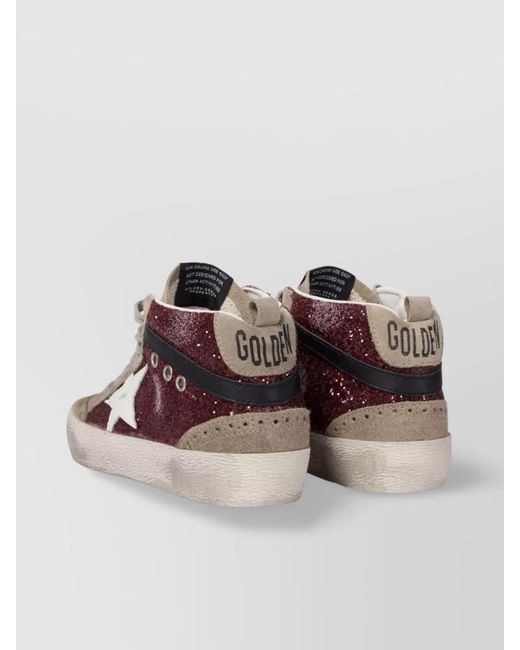 Golden Goose Deluxe Brand Multicolor Leather Glitter High-Top Sneakers