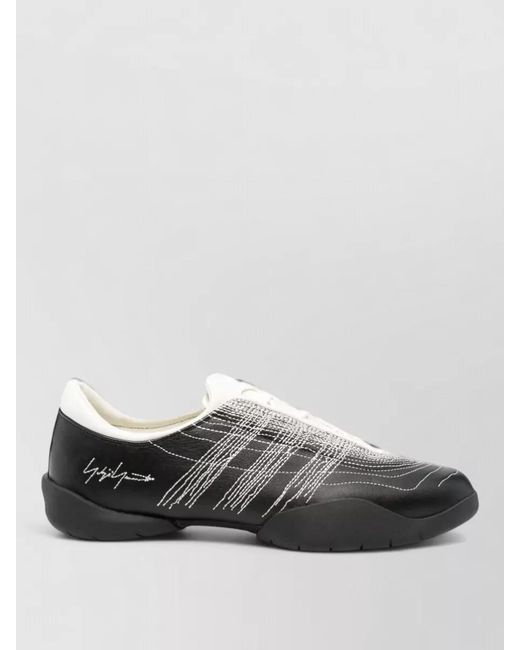 Y-3 Gray Lace Up Shoes Contrast Stitch Lightweight Sole for men