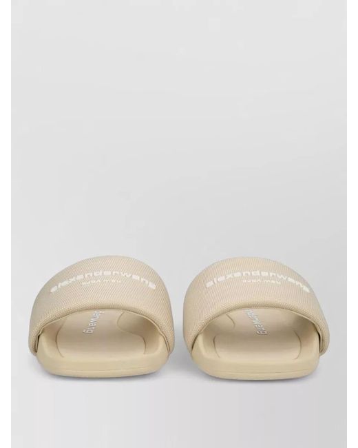 Alexander Wang Natural Nylon Slip-On Pool Slides