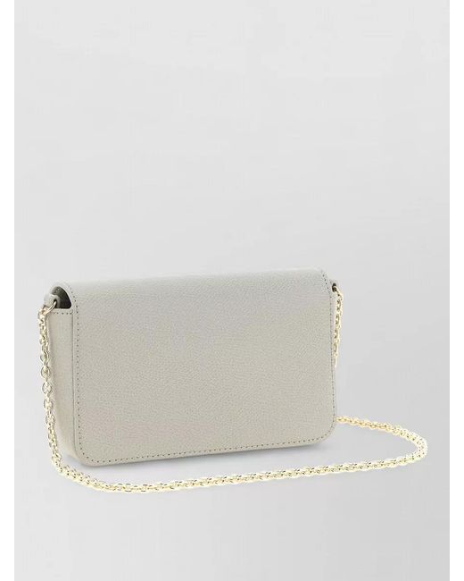 Furla Gray 1927 Mini Chain Strap Shoulder Bag