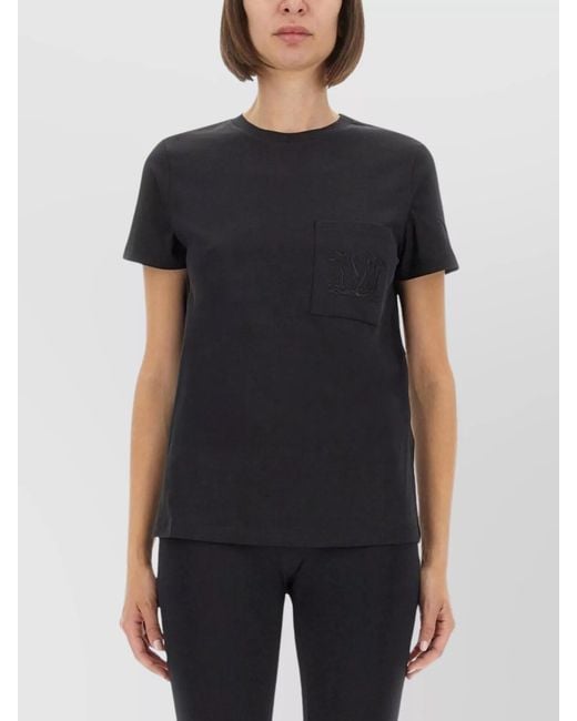 Max Mara Black Regular-Fit Cotton T-Shirt