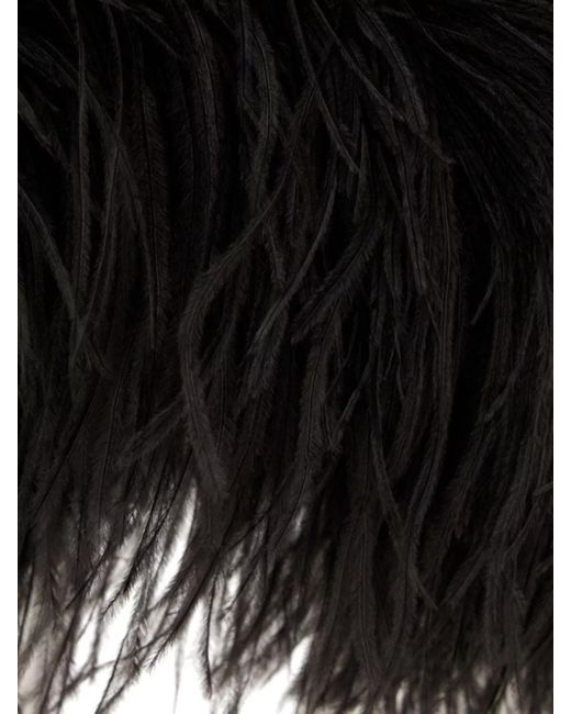 Max Mara Black Fringed Wool Blend V-Neck Cardigan Coat