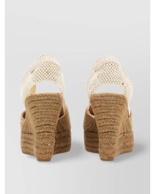Manebí Natural Leather Espadrille Wedges