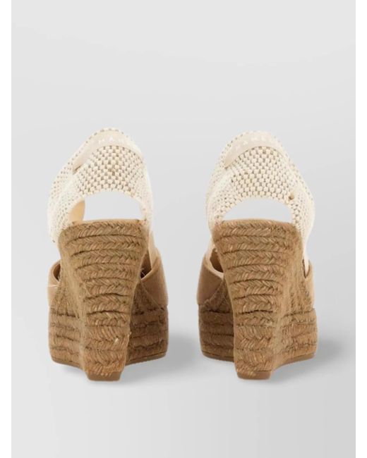 Manebí Natural Leather Espadrille Wedges