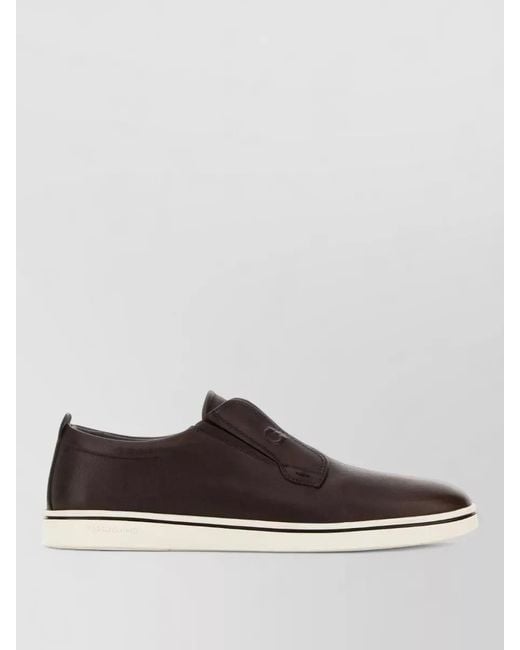 Ferragamo Brown Alfie Slip-On Sneakers for men