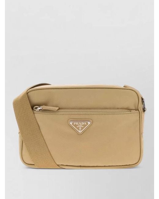 Prada Natural Renylon Crossbody Bag Adjustable Strap Pocket
