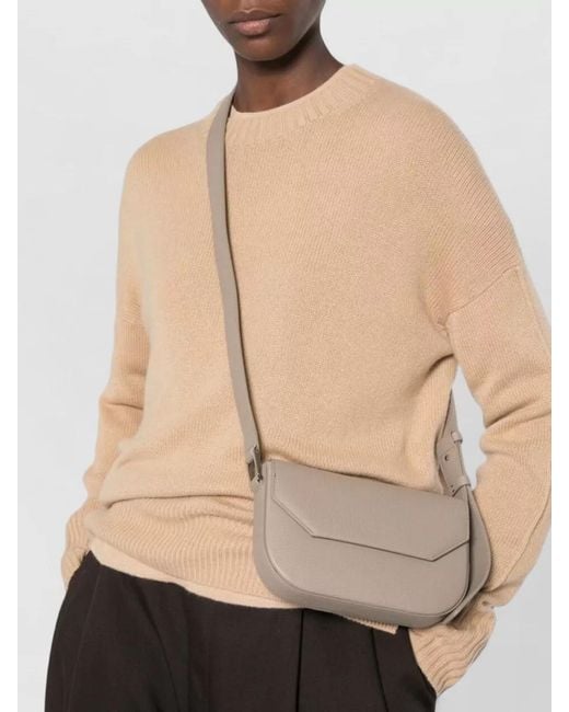 Emporio Armani White Leather Crossbody Bag Adjustable Strap