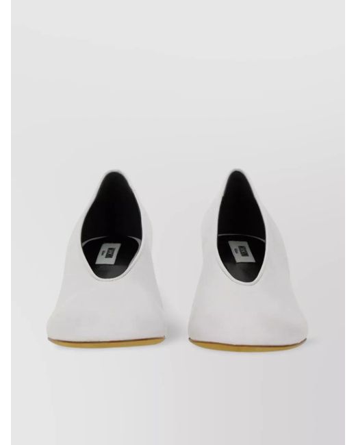 Moschino White Polyamide Pumps